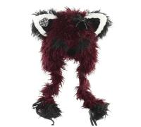 UERSJWYSO Cappello di Peluche Soffice e Carino con Orecchie di Gatto Autunno Inverno Caldo Copricapo Y2k con Stella 3d Per Halloween Cosplay Halloween,1,One Size