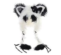 UERSJWYSO Cappello di Peluche Soffice e Carino con Orecchie di Gatto Autunno Inverno Caldo Copricapo Y2k con Stella 3d Per Halloween Cosplay Halloween,4,One Size