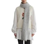 UERSJWYSO Sciarpa in Maglia Pelosa Da Donna in Un Solo Colore, Lungo Fazzoletto, Leggero E Casual, Per L'autunno E L'inverno, Sciarpa Termica Spessa,Grigio,One Size