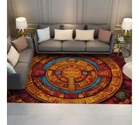 UERWOWELL Tappeti da interno ed esterno 60x120cm Antichi totem tribali Stampa Tappeto sottile per soggiorno Camera da letto Cucina Tappetino lavabile Portatile pieghevole