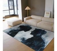 UERWOWELL Tappeti Modern Love Silhouette 180x270cm Pattern di coppia a pelo basso con sfumatura blu tappeto a pelo basso romantico San Valentino soggiorno camera da letto arte sul pavimento
