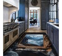 UERWOWELL Tappeti per interni ed esterni 60x120cm Guarda il mondo dall'alto Tappeto con motivo per soggiorno Sala giochi Camera da letto Tappetini lavabili a pelo corto