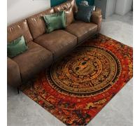 UERWOWELL Tappeti per interni in stile etnico tradizionale 160x200cm Tappeto a pelo corto a pelo corto con stampa di ritratti tribali antichi per tappetino lavabile da cucina in soggiorno