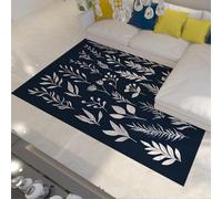 UERWOWELL Tappeti per piccole aree Tappeto a pelo corto botanico in stile nordico per soggiorno Camera da letto Cucina Patio Beach House Lavabile antiscivolo 100x150cm