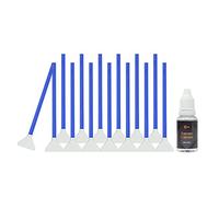 UES FFR24 - Kit Pulizia Sensore Fotocamera Full-Frame per DSLR e Mirrorless - 14 Swab in Microfibra 24mm + 15ml Liquido - Per Sensori CMOS e CCD - Compatibile con Canon Nikon Sony