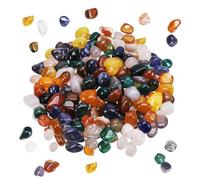 ueslwser 500 g di pietre semipreziose per bambini, 10 - 15 mm, pietre semipreziose per bambini, pietre colorate in agata naturale, pietre decorative per acquario, vaso di fiori, caccia al tesoro