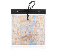 ueslwser Custodia impermeabile per mappe da escursionismo, in plastica, per camminare, pieghevole, formato A4, con finestra trasparente e cordino, 1 pezzo, L, Dry Bag