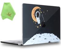 UESWILL Compatibile con MacBook Air 13" M4 M3 M2 2022-2025 modello A3240 A3113 A2681 con display Retina liquido da 13,6 pollici Touch ID, custodia rigida con motivo + panno in microfibra, luna