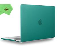UESWILL Cover compatibile con MacBook Pro 15" anni 2019, 2018, 2017, 2016, modello A1990 A1707, custodia rigida liscia opaca compatibile con MacBook Pro 15" con barra touch e USB-C, verde pavone