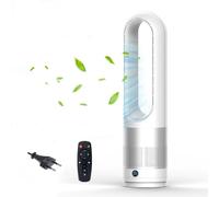 UEXEDO Ventilatore a colonna senza pala, 56 cm, ventola a colonna silenziosa, oscillazione 60°, telecomando timer 8H, velocità 4000-5600 rpm, ventilatore a torre senza lama per camera e ufficio
