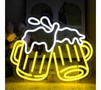 UExnkj-Y Birra Applausi Insegna al Neon Drink Segni al Neon USB Insegna al Neon per Birra Dimmerabile per Bar Pub Ristorante Negozio Decorazione Party Sign