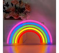 UExnkj-Y Insegna al Neon a Arcobaleno,Luci al Neon LED Alimentato a batteria o tramite USB,adatto per la camera da letto,bar,Halloween,Natale, decorazione da parete,regalo Arcobaleno neon