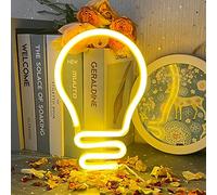 UExnkj-Y Insegna al Neon Lampadina,Insegna al neon a forma di lampadina Batteria o USB Alimentato Per la Decorazione Della Festa di Natale del Bar Della Sala Giochi Della Camera da Letto