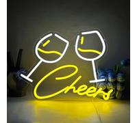 UExnkj-Y Luci al Neon LED Bar al Neon alimentato tramite cavo USB con interruttore bar per feste con armadietto del vino neon decorative