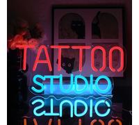 UExnkj-Y Tattoo Studio Insegne al Neon Tattoo Luce al Neon targa,stanza, muro, bar decorazione neon con interruttore dimmerabile alimentato tramite USB LED neon