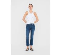 UF5022 JEANS DONNA LIU JO CROPPED PANTALONI TROMBETTA WOMAN PANTALONE DENIM