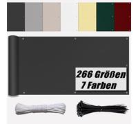 Ufamiluk Copri Balcone per ringhiera Esterna Protezione Privacy Frangivento in 200g/㎡ PES Oscurante Telo Elegante per ringhiera Protezione Balcone terrazzo 75x900cm Antracite