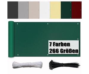 Ufamiluk Copri Balcone per ringhiera Esterna Verde Anti UV Impermeabile Protezione Privacy Oscurante Copri ringhiera Balcone da Esterno per ringhiera Protezione Balcone terrazzo 85x400cm