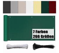 Ufamiluk Copri Balcone per ringhiera Esterna Verde Protezione Privacy Frangivento in 200g/㎡ PES Oscurante Telo frangivento per ringhiere balconi Giardino Recinzione 55x600cm