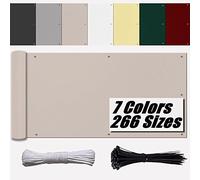 Ufamiluk Teli ringhiera Balcone Frangivento Impermeabile con Occhielli Fascette e Corde Telo Copri ringhiera da Esterno per Balcone Esterna Giardino terrazzo 110x200cm Taupe