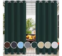 Ufamiluk tenda da sole per esterno ad Anelli Superiore e Inferiore Antiventi impermeabile tende impermeabili da esterno per gazebo laterali esterni balconi verande 1 Pezzo 180x250cm (BxH) Verde scuro