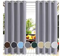 Ufamiluk tenda da sole per esterno impermeabili con anelli Superiore e Inferiore oscurante tenda da sole con anelli per balcone esterno verande gazebo da esterno 1 Pezzo 170x230cm (BxH) Grigio