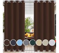 Ufamiluk Tenda per Esterno ad Anelli Superiore e Inferiore Antiventi Impermeabile Tenda da Giardino per verande Balcone Esterno Gazebo Laterali 1 Pezzo 160x235cm (BxH) Marrone