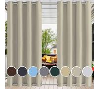 Ufamiluk tenda per esterno impermeabile antipioggia Protezione Solare e Privac tenda da sole per verande balcone esterno gazebo laterali 1 Pezzo 140x225cm (BxH) Taupe