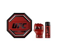 UFC Ultimate K.O. Confezione Regalo Profumi Uomo 2 Pezzi Eau de Parfum 100ml e Body Spray 200ml Set Fragranza Ambrata, Aromatica e Legnosa