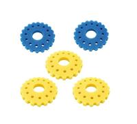 Ufeiwan Spugne in schiuma per filtro per laghetto, cuscinetti di ricambio blu e gialli, compatibili con SunSun serie CPF/CPA (3 gialli, 2 blu per Cpf/Cpa 20000)