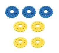 Ufeiwan Spugne in schiuma per filtro per laghetto, cuscinetti di ricambio blu e gialli, compatibili con SunSun serie CPF/CPA (4 gialle 3 blu per Cpf/Cpa 15000)