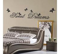 ufengke Semplici Parole Sweet Dreams Adesivi Murali Grande Decorazione Rimovibili Vinile DIY Stickers Murali per Parete della Famiglia, Soggiorno, Camera da Letto