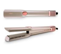 Ufesa Air Duo Style 3 in 1, Asciuga e Liscia, Motore Digitale 110.000 rpm, Piastre Ceramic Extra-Large, Display LCD, Flusso d'Aria Intelligente, Pronto in 5 Secondi, Cavo Rotante 360º, Autospegnimento