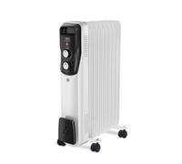 Ufesa Antares 2000 - Radiatore a olio da 2000 W, 9 elementi, termostato regolabile, maniglia per il trasporto e ruote, radiatore elettrico a basso consumo, bianco