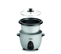 Ufesa AR4010 Jasmin Cuociriso 1 litro, Potenza 400W, Coperchio in Vetro, Bicchiere graduato e Cucchiaio Inclusi, Cestello Antiaderente Estraibile, Funzione Mantineni in Caldo a Fine Cottura