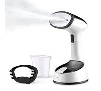 Ufesa Black Mist Ferro da Stiro a Vapore Verticale Pieghevole, Ferro da Viaggio, Compatto, 1470 W, Serbatoio 150 ml, Elimina pieghe, Odori e Disinfetta, Spazzola per Tessuti Spessi, Pronto in 25s