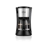 Ufesa CG7125 Capriccio 12 Delux Macchina Caffè Americano, 12 tazze, 680 W, Brocca 1,2 L, Filtro Permanente, Piastra Riscaldante Antiaderente, Sistema Salvagoccia, Auto Stop, Finiture in Acciaio Inox