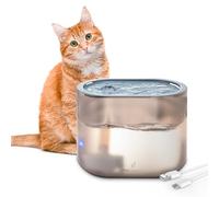 Ufesa Fontanella Automatica per Animali 2.5 L, Filtro a Carbone Attivo e Resina, Fontana per Gatti, Alimentazione USB, Pompa Ultra Silenziosa, Basso Consumo, Ottimale per Gatti e Cani
