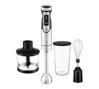 Ufesa Jupiter Max Frullatore a mano 1500 W, controllo della velocità variabile, display LCD, funzione turbo, 4 lame ad alta efficienza, tritatutto 500 ml, frullatore emulsionatore e bicchiere