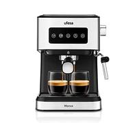 Ufesa Monza Macchina Caffè macinato e Cialde Monodose ESE, Pressione 20 BAR, Pannello Digitale Tattile, Vaporiera Regolabile, Serbatoio 1,5 L, Funzione Scaldatazze, 1050 W