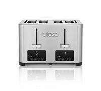 Ufesa Quartet Delux, Tostapane Acciao Inox, 2 Schermi Digitali LCD, 1500 W, 4 Fessure, Bocca Ampia, 7 Livelli di tostatura