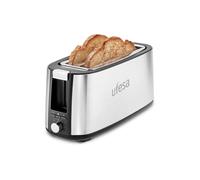 Ufesa Toastie Duo Plus Toastie 1400 W in acciaio inox, 2 slot lunghi, 7 livelli di potenza, funzioni rilentare/scongelare/annullare e vassoio raccogli briciole estraibile