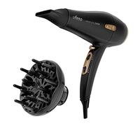 Ufesa Velvet Pro 2400 Asciugacapelli Professionale con tecnologia ionica, Diffusore e concentratore, Nero/Rame, 2400W