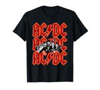 Ufficiale AC/DC Angus And Brian Red Lightning Logo Rock Band Maglietta