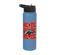 Ufficiale AC/DC Angus and Brian Red Lightning Logo Rock Band Stainless Steel Insulated Water Bottle
