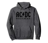 Ufficiale AC/DC Back In Black Logo Rock Musica Band Felpa con Cappuccio