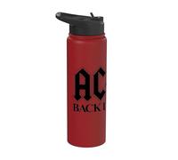 Ufficiale AC/DC Back In Black Logo Rock Musica Band Stainless Steel Insulated Water Bottle