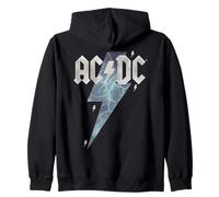 Ufficiale AC/DC Double Lightning Bolt Felpa con Cappuccio
