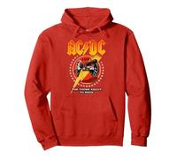 Ufficiale AC/DC for Those About To Rock 1981 Tour Red Felpa con Cappuccio