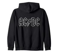 Ufficiale AC/DC Jagged Logo Black Rock Musica Fan Originale Felpa con Cappuccio